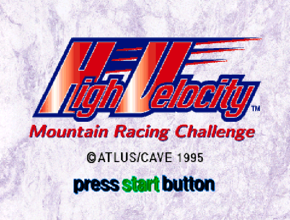 High Velocity: Mountain Racing Challenge Title Screen